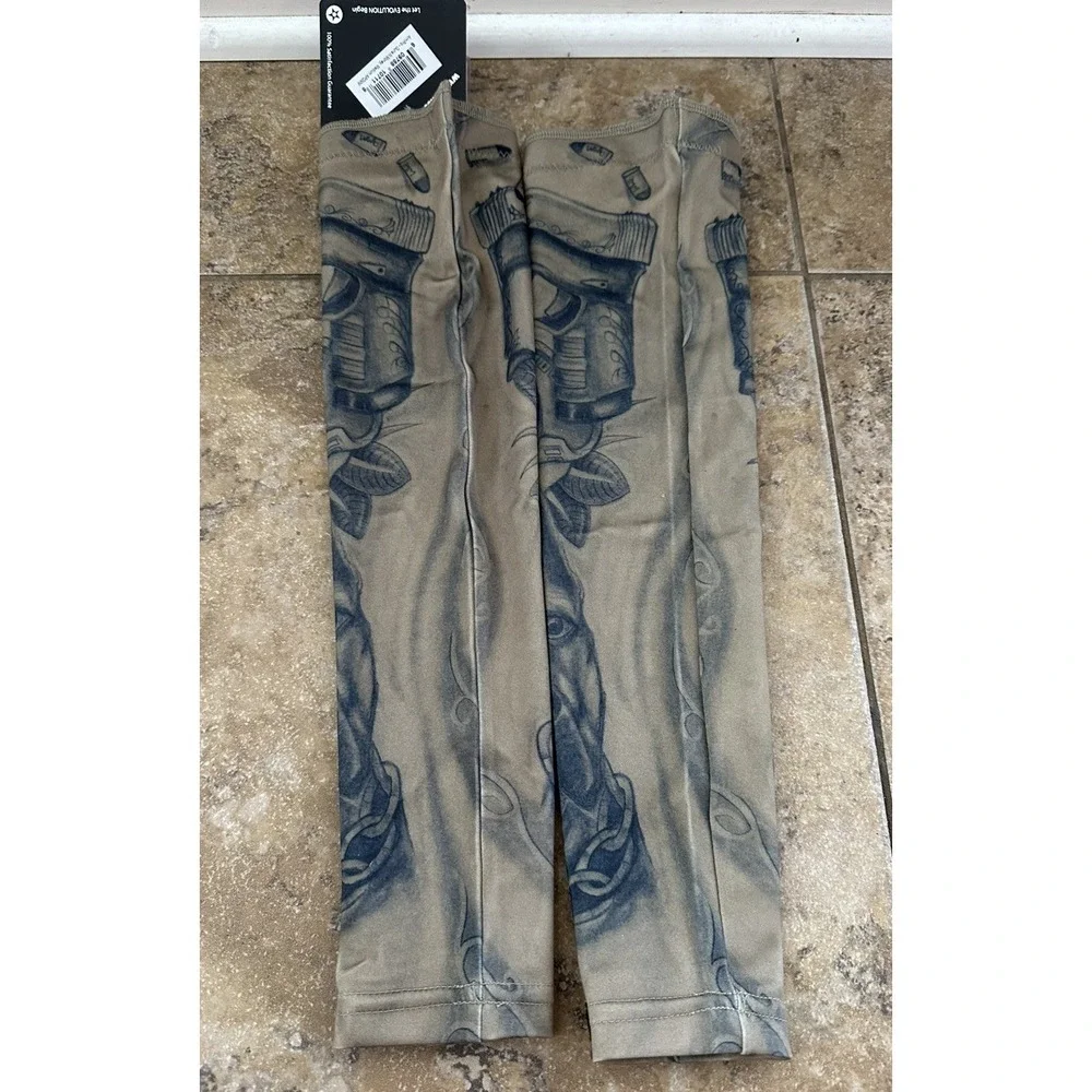 Missing Link SPF 50 Gun N Money  ArmPro Tattoo Compression Sleeves - APBK